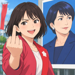 日本共産党の春日井市議候補・竹沢さやか氏「高市早苗のイラストに中指立てたけど何か悪い？」   |  これを批判しだしたら