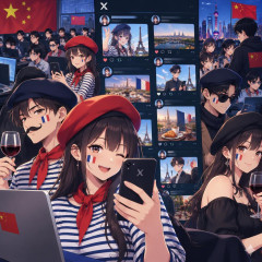 X上でフランス人を装った中国人が大量発生している件   |  ネトウヨつて現実逃避ばかりしてるよね
