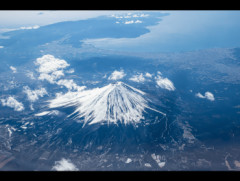 飛行機の窓から眺めるのが好き