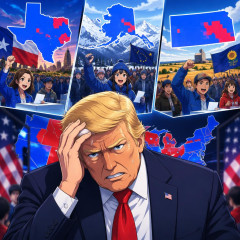 🇺🇸トランプ大ピンチ！保守王国のテキサス、アラスカ、カンザスで負けそう。中間選挙   |  ついでに高市も道連れにしてね