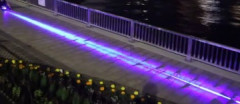 【動画】都内河川敷で高出力レーザー照射実験、専門家が危険行為と指摘