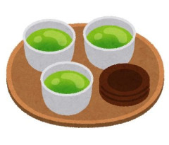 席を立とうと身をよじった。すると、背中にドンッと何かふれ、「ああああっ！？」と悲鳴。お茶を運んでた給仕さんにぶつかってしまった。そしてその熱々のお茶、自分の