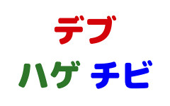 女性なら「デブ」「ハゲ」「チビ」のどれを彼氏に選ぶのが嫌かな？