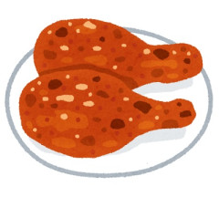【65】で、昨日漬け込んだインドチキンを揚げたんやが