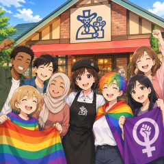 コメダ珈琲店、表明「外国人差別反対します。LGBT応援します。フェミニズム応援します」   #速報 |  sssp://img.5ch.io/ico/rikacchi_face.gif