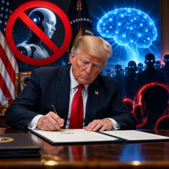 トランプ大統領「AI」の名称使用を禁止の方針 代わりに「SI＝超知能」の使用を求める大統領令に署名 「AI使う者はすべて敵」   |  バカなこと言ってないではやくメートルとグラムの…