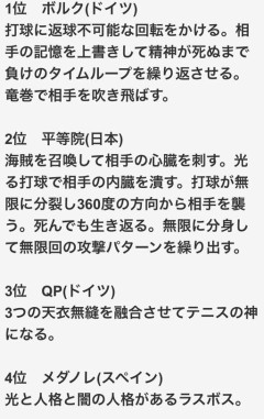 テニプリ最強キャラランキングが完成ｗｗｗｗｗｗｗｗｗｗｗｗｗｗ