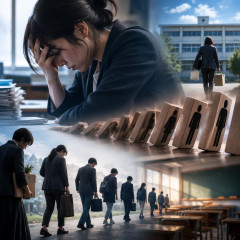 先生、もう限界です…メンタル理由の離職が過去最多 どうする？学校に迫る「ドミノ倒し」   |  AIで良いだろ