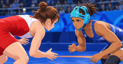 【動画】女子レスラーさん、世界大会で相手の目を潰して失格負け