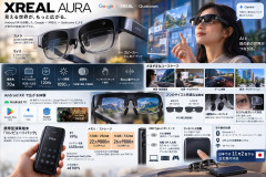 GoogleのXRグラス「XREAL AURA」登場！Gemini対応、日本では11月2日から予約開始！価格は22万9800円から