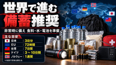 【世界で備蓄推奨】日本3日、台湾7日、ドイツ10日…各国政府が非常時への備えを呼びかけ、一体何が起きているのか？
