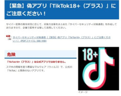 男性｢PayPay不正利用され､預金を全額引き出された｣ スマホのマルウェア(偽アプリ)｢TikTok18+｣が原因か 警察も注意喚起