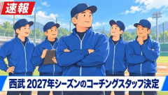 西武、2027年コーチ陣が決定