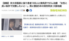【大阪地裁】「女性と良い条件で交際したかった」京大卒医師と偽り患者169人に無免許でがん治療した男（67）に懲役5年の実刑判決