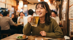 【画像】酒豪の女性記者が、ビール4缶飲んだ後の顔⇒ｗｗｗｗｗｗｗ