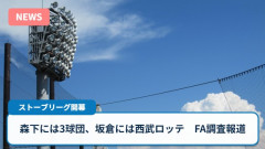 森下には3球団、坂倉には西武ロッテ　FA調査報道