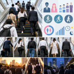 エスカレーターを歩く人はどんな人？ 年齢・性別・動作から見えた傾向 朝夕の通勤時間帯には歩行率高く   #エスカレーター歩く問題 |  エスカレーター歩く奴は田舎者